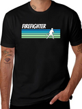 Firefighter Graphic Tee - Retro Style