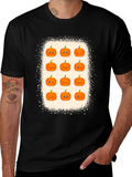Cute Halloween Pumpkin Face Graphic Tee