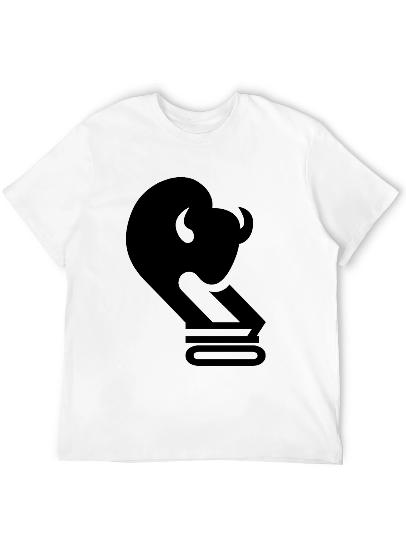 Black Graphic Tee with Bison & Number 10 Design