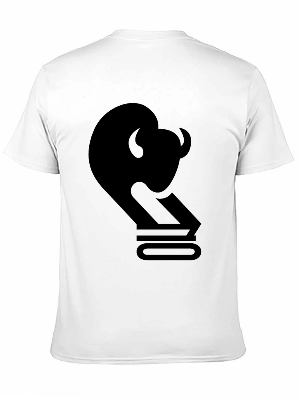 Black Graphic Tee with Bison & Number 10 Design