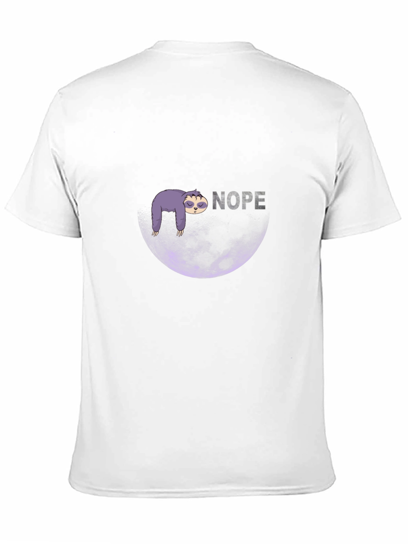 Nope Sloth Graphic Tee - Lazy Moon T-Shirt