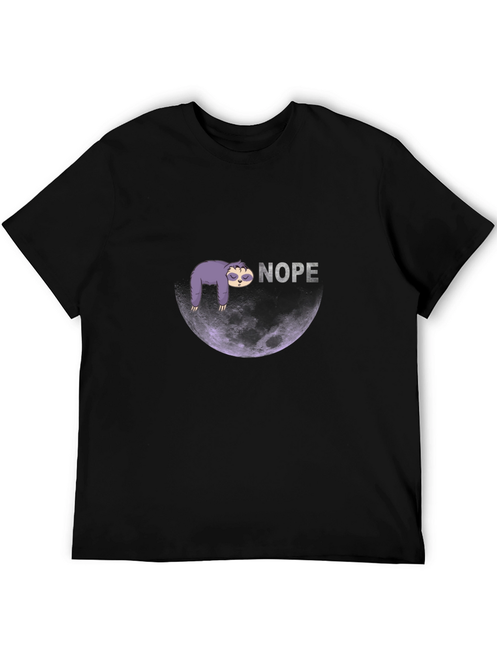 Nope Sloth Graphic Tee - Lazy Moon T-Shirt