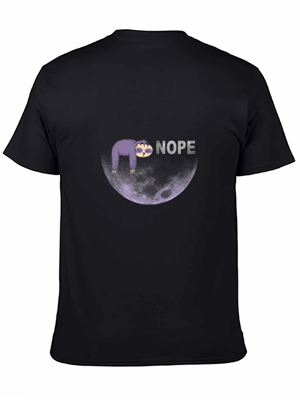 Nope Sloth Graphic Tee - Lazy Moon T-Shirt