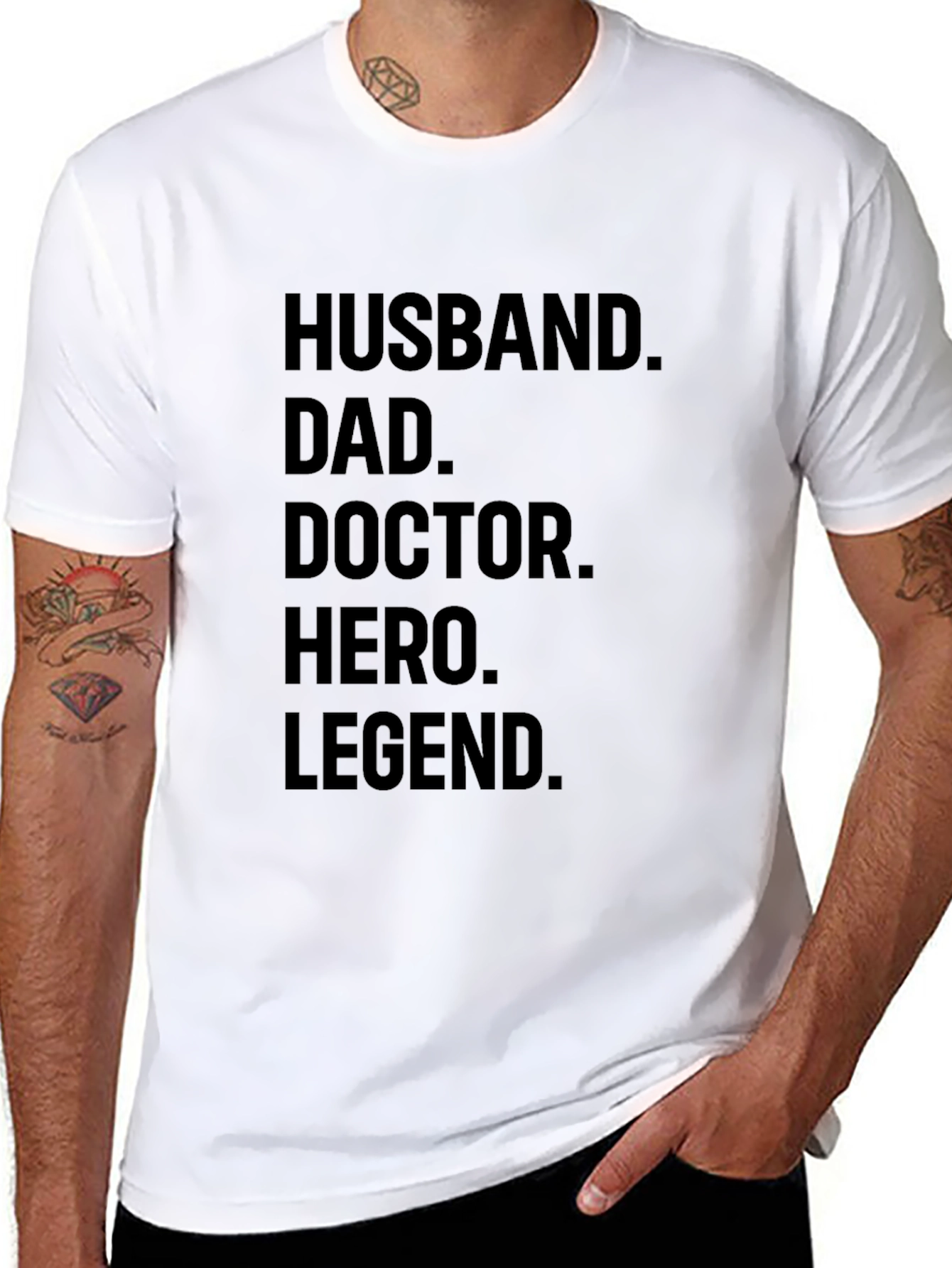 Husband Dad Doctor Hero Legend Mens T-shirt