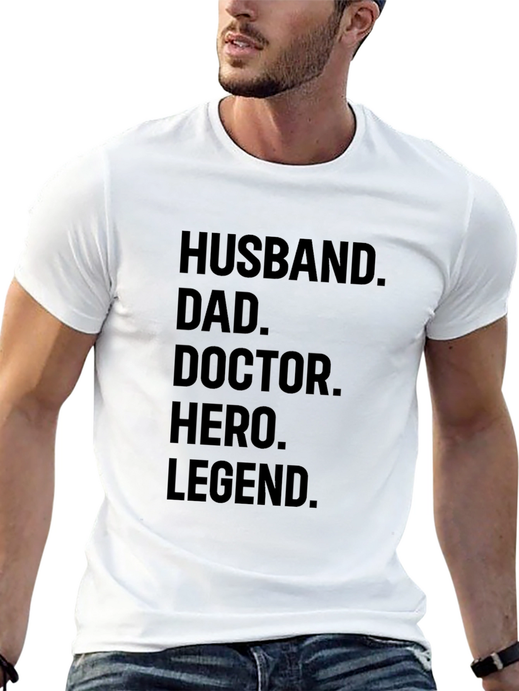 Husband Dad Doctor Hero Legend Mens T-shirt