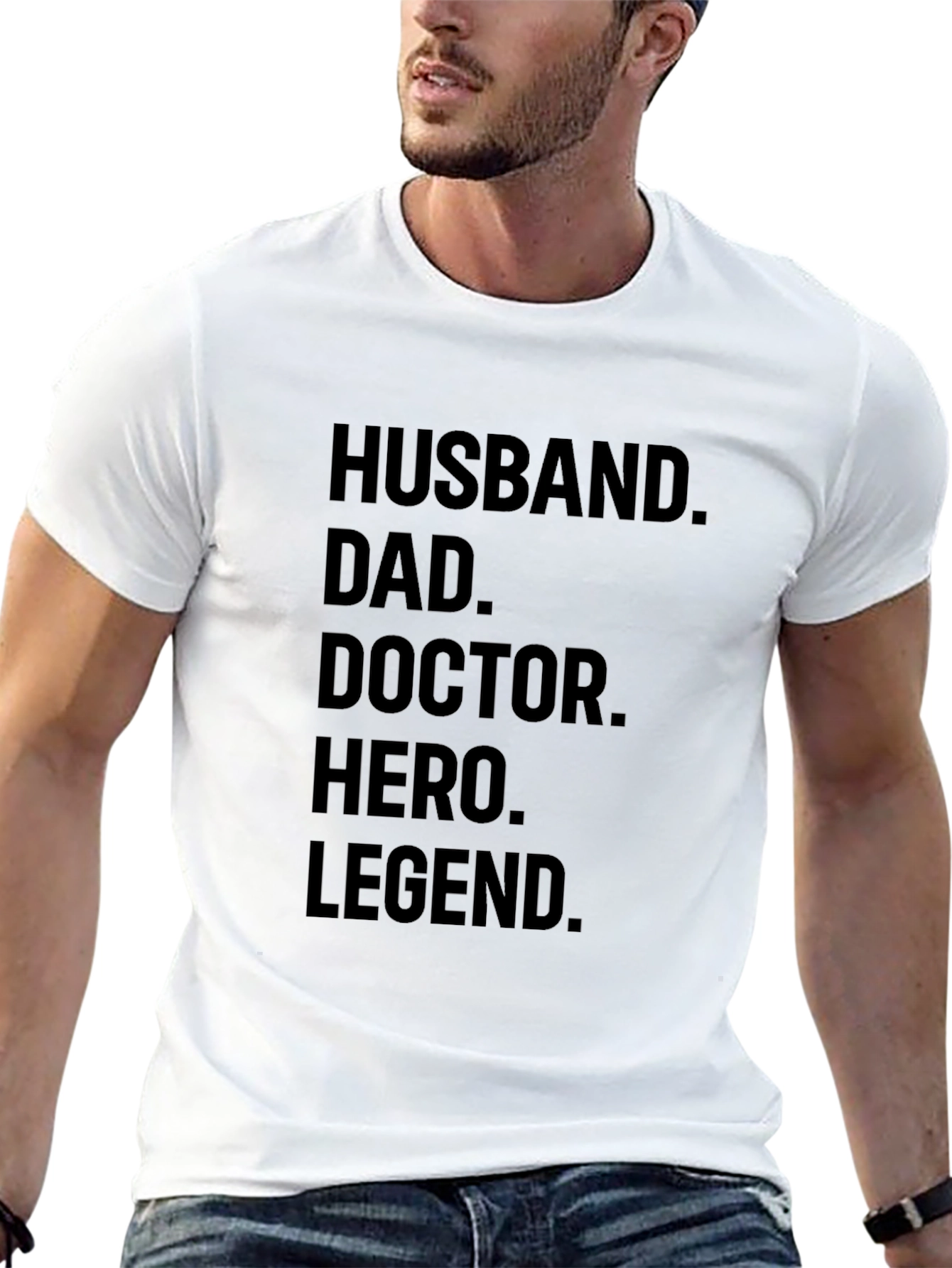 Husband Dad Doctor Hero Legend Mens T-shirt