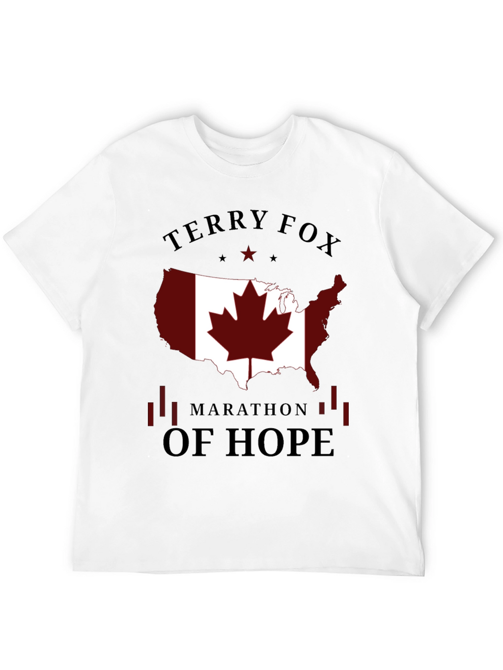 Terry Fox Marathon of Hope Black T-Shirt