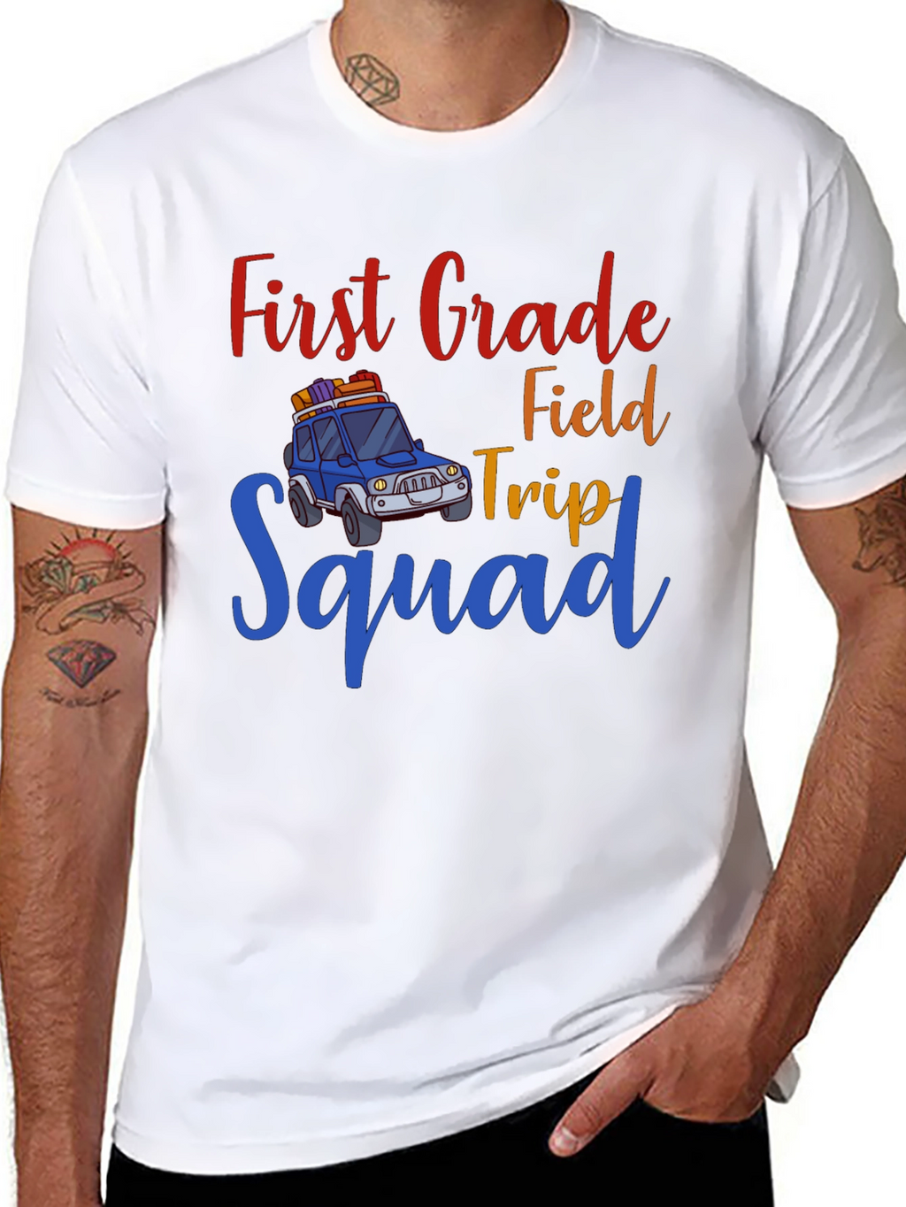First Grade Field Trip Squad Graphic Tee