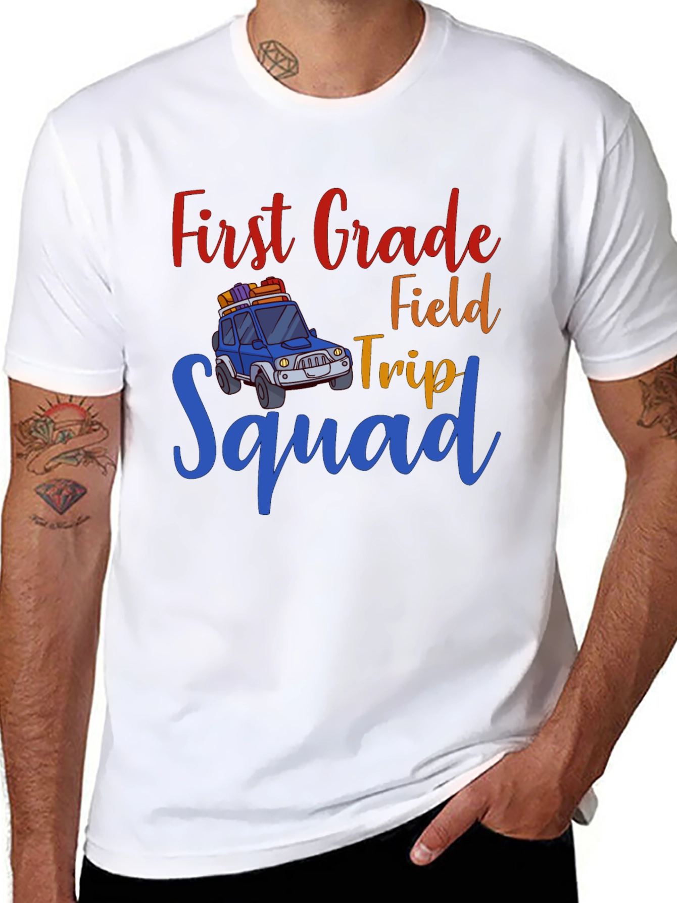First Grade Field Trip Squad Graphic Tee