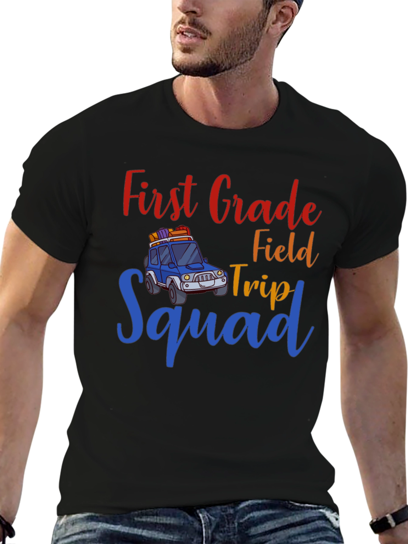 First Grade Field Trip Squad Graphic Tee