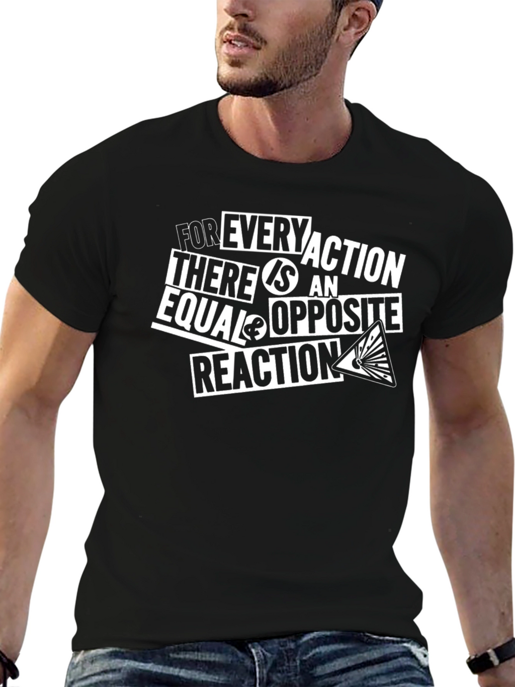 Action Reaction Graphic T-Shirt