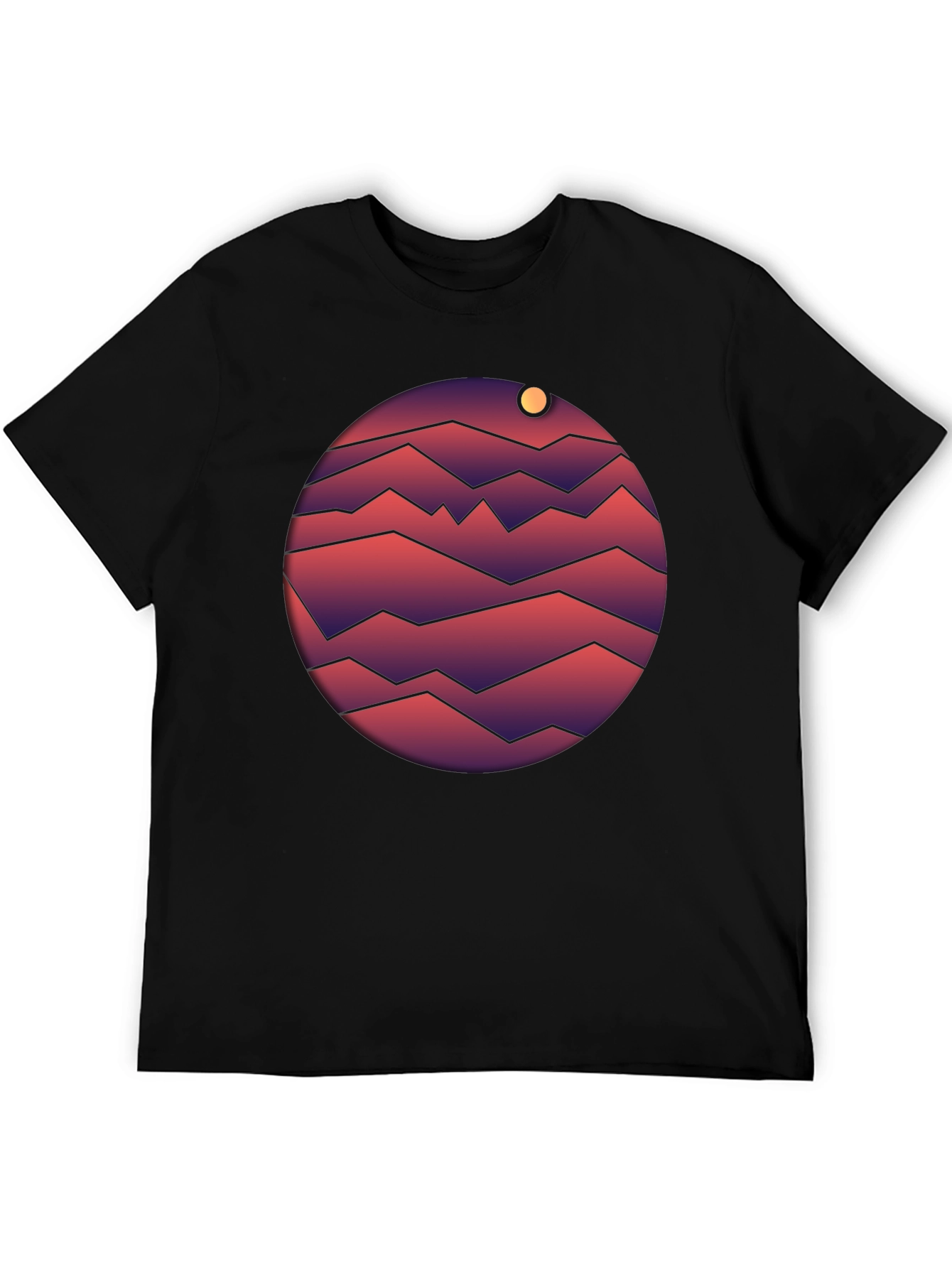 Geometric Planet T-Shirt - Retro Style