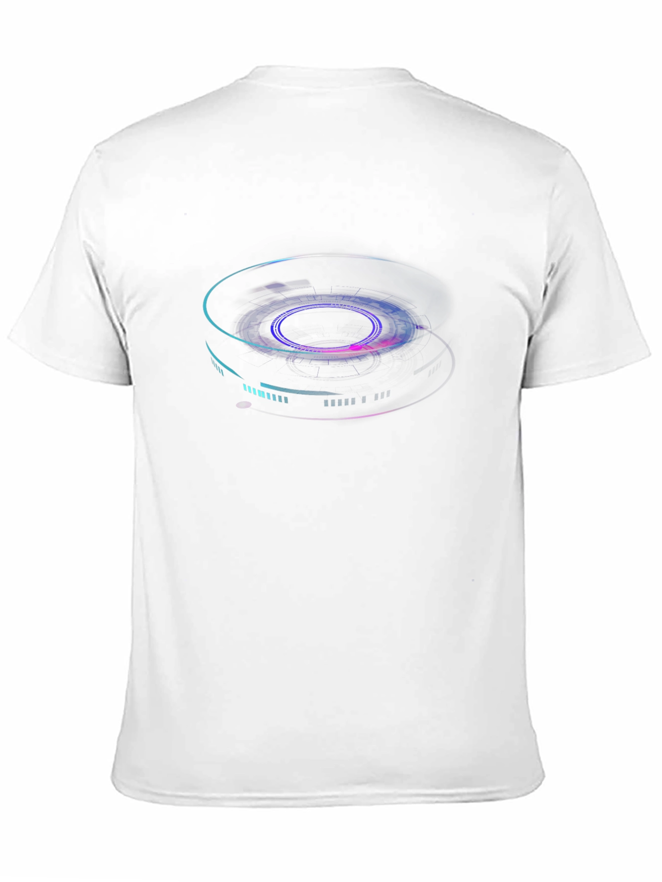 Abstract Neon Graphic Print Black T-Shirt