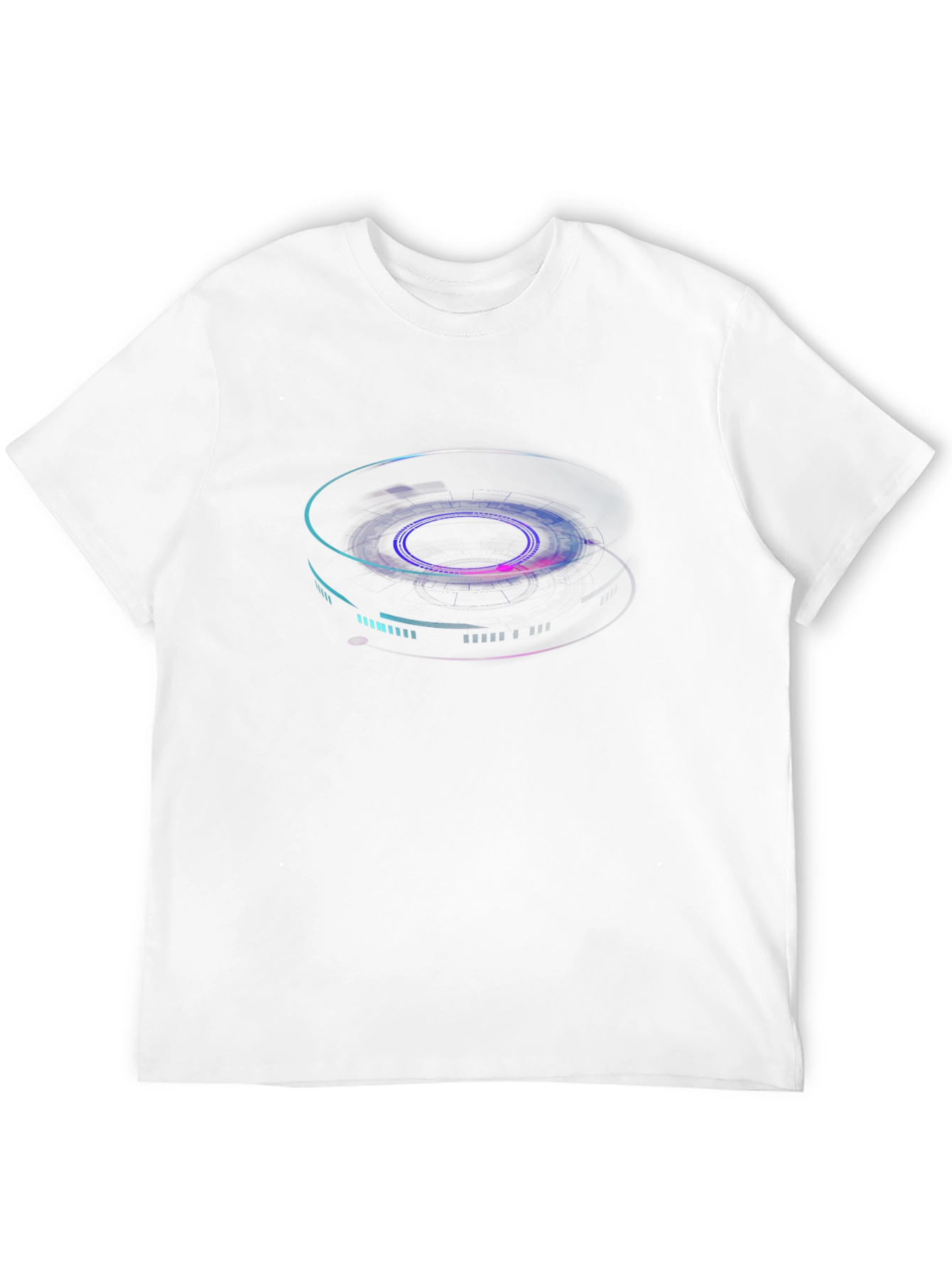 Abstract Neon Graphic Print Black T-Shirt
