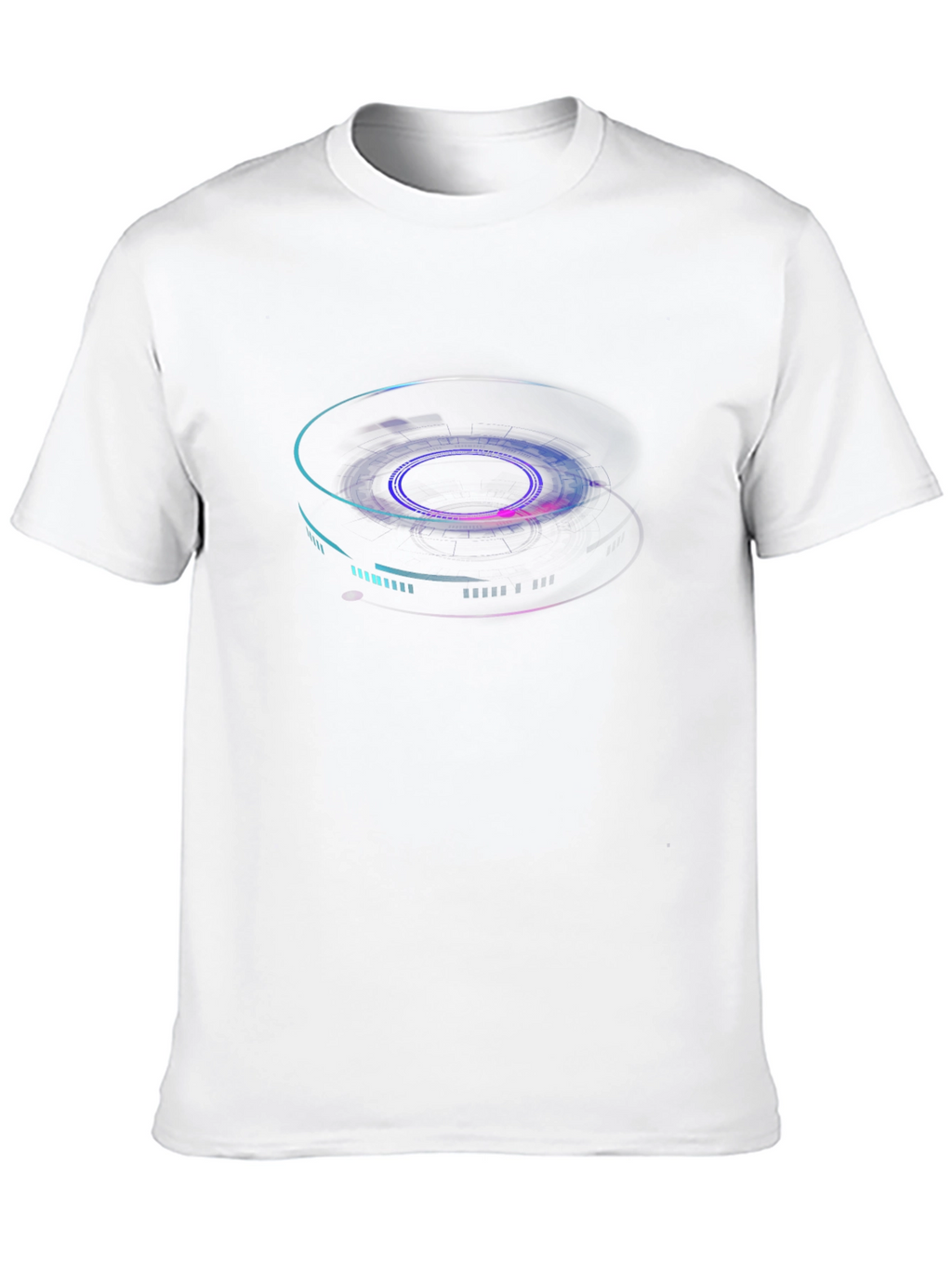 Abstract Neon Graphic Print Black T-Shirt