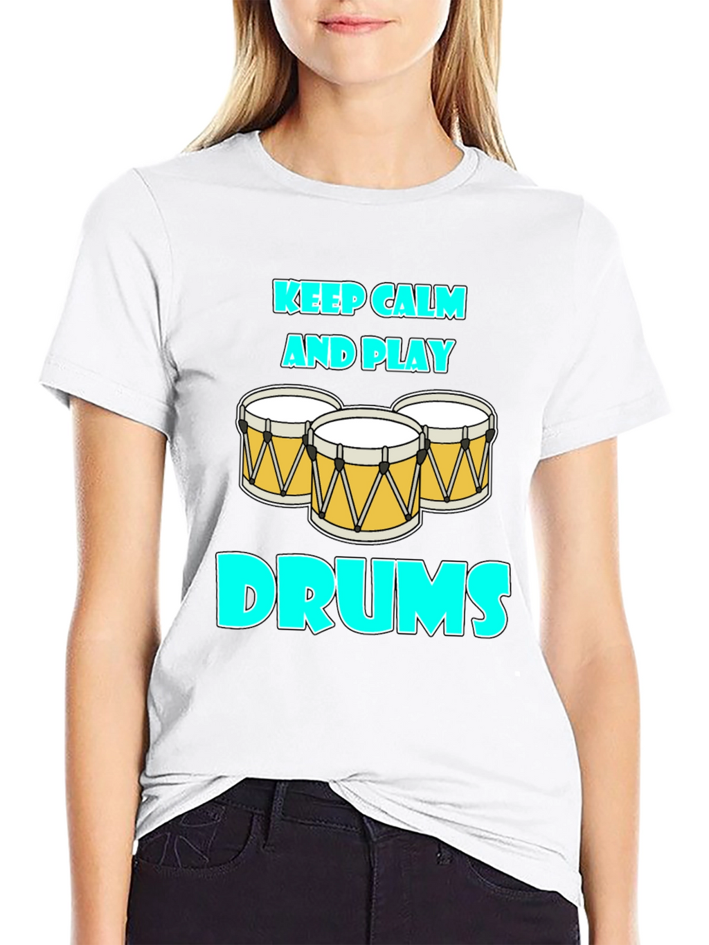 Keep Calm and Play Drums Graphic Tee