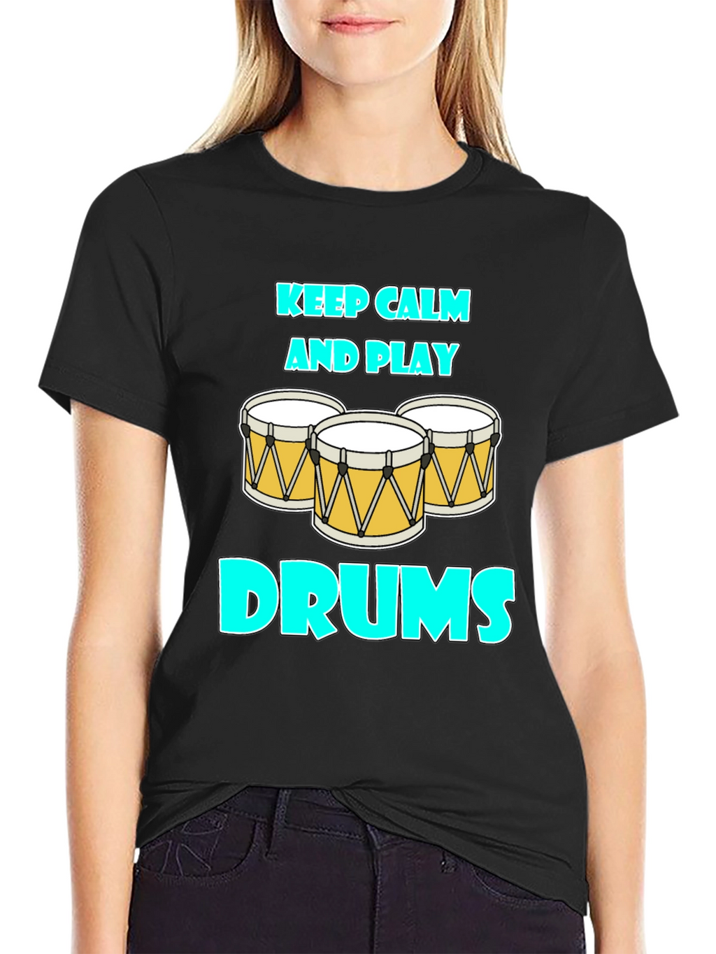 Keep Calm and Play Drums Graphic Tee
