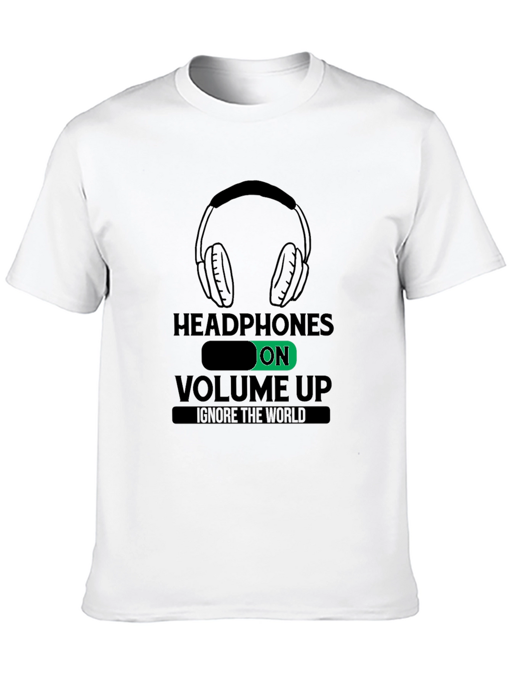 Headphones On Volume Up Graphic Tee
