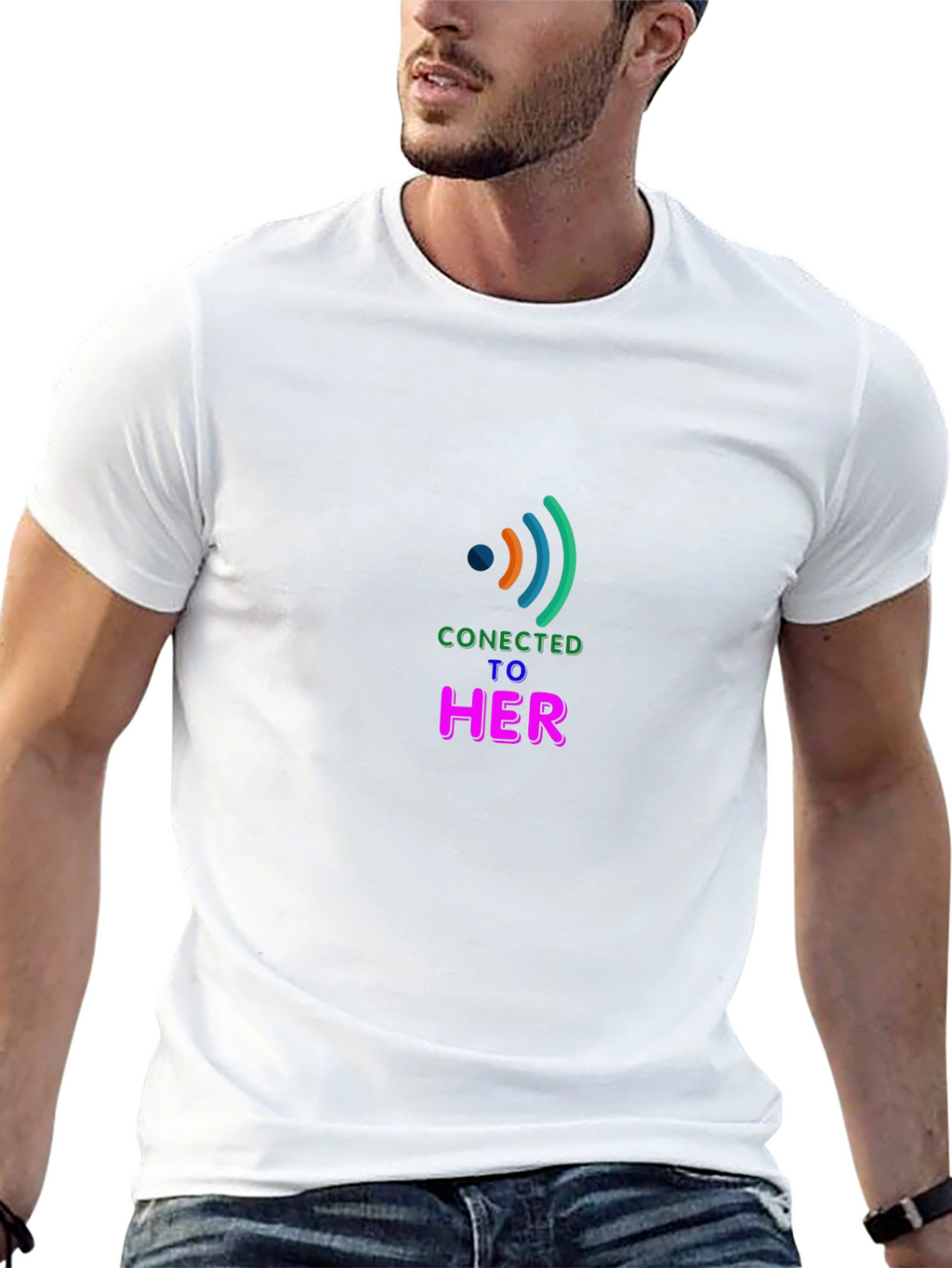 Connected to Her Black Tee