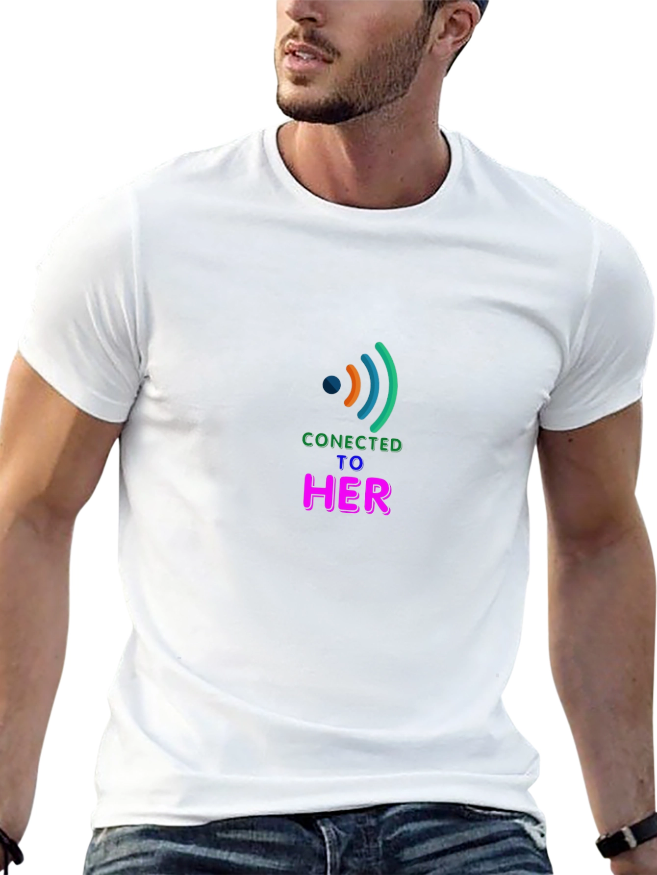Connected to Her Black Tee
