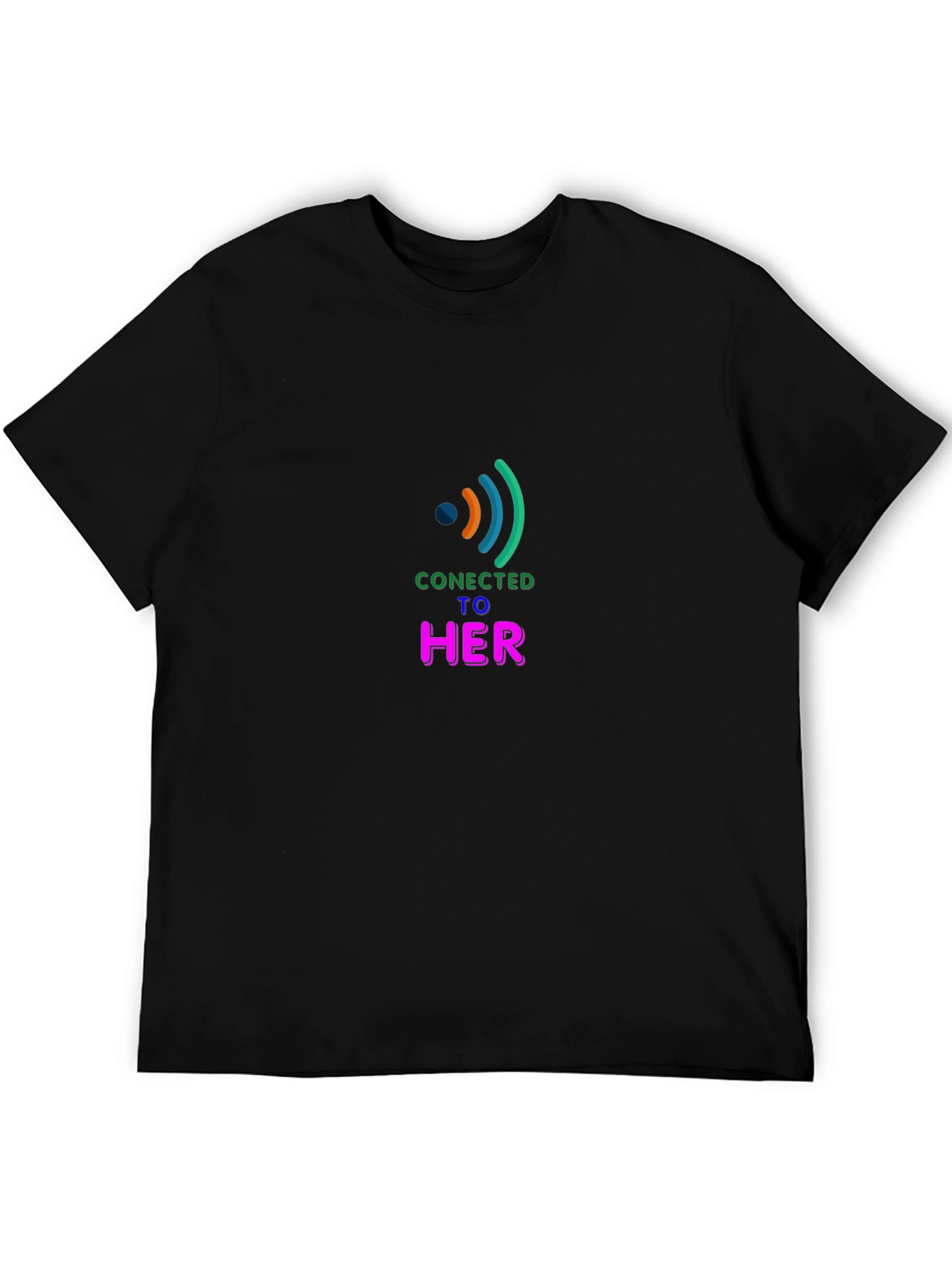 Connected to Her Black Tee