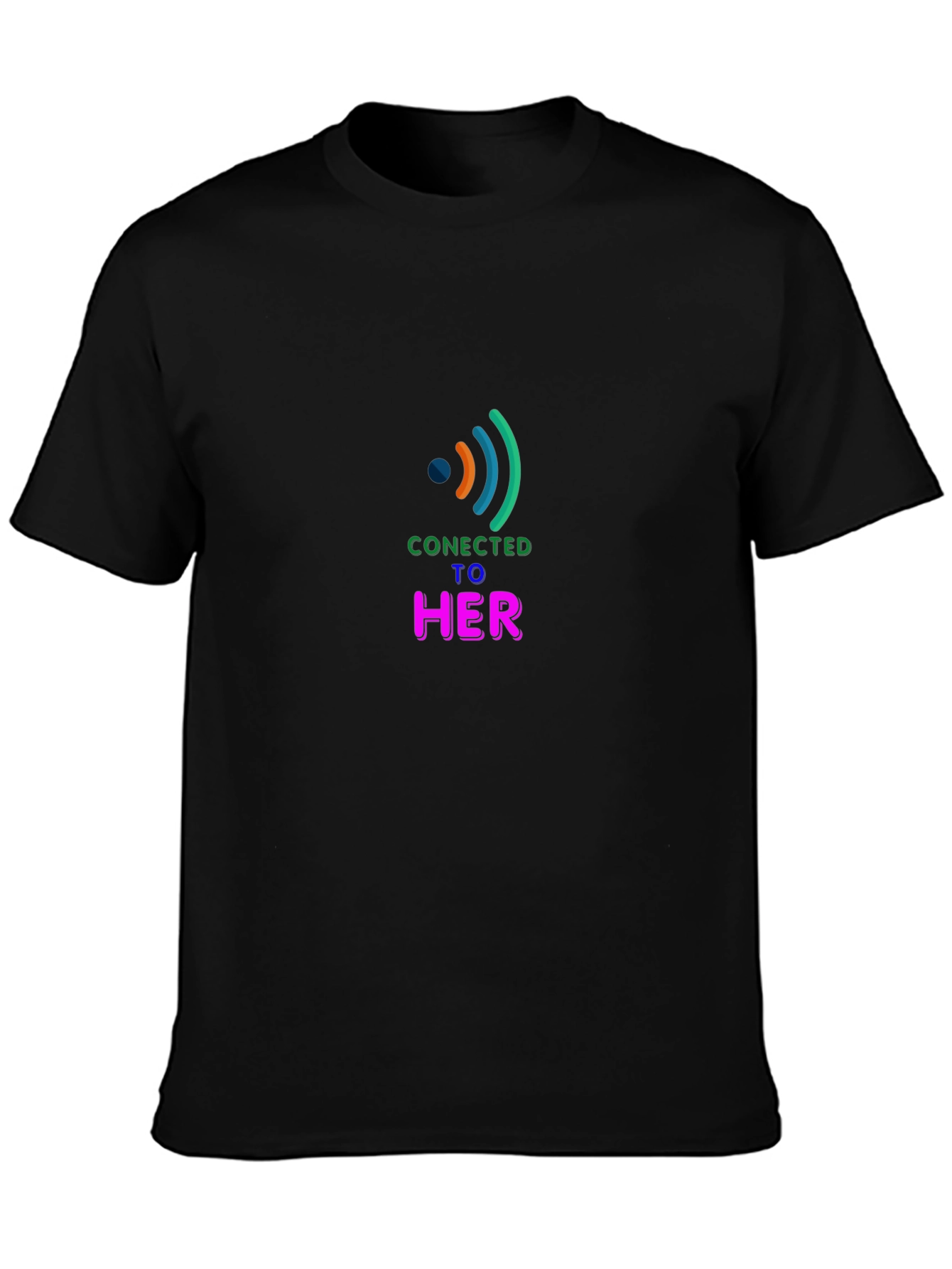 Connected to Her Black Tee