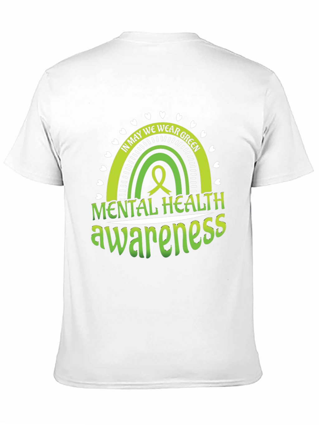 Mental Health Awareness Green Rainbow T-Shirt