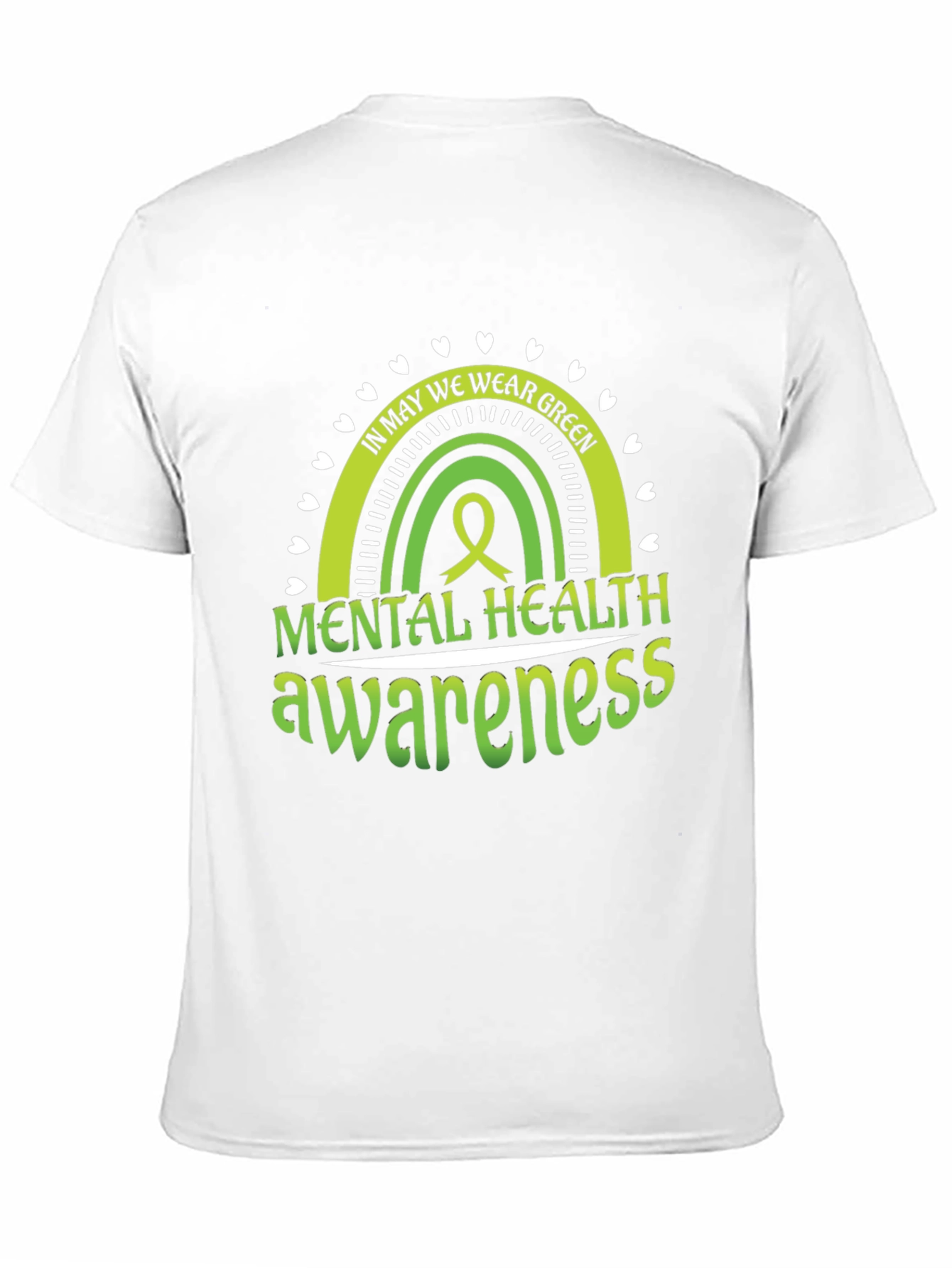 Mental Health Awareness Green Rainbow T-Shirt