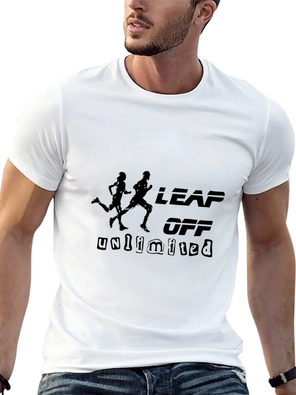 Leap Off Unlimited Black Graphic Tee