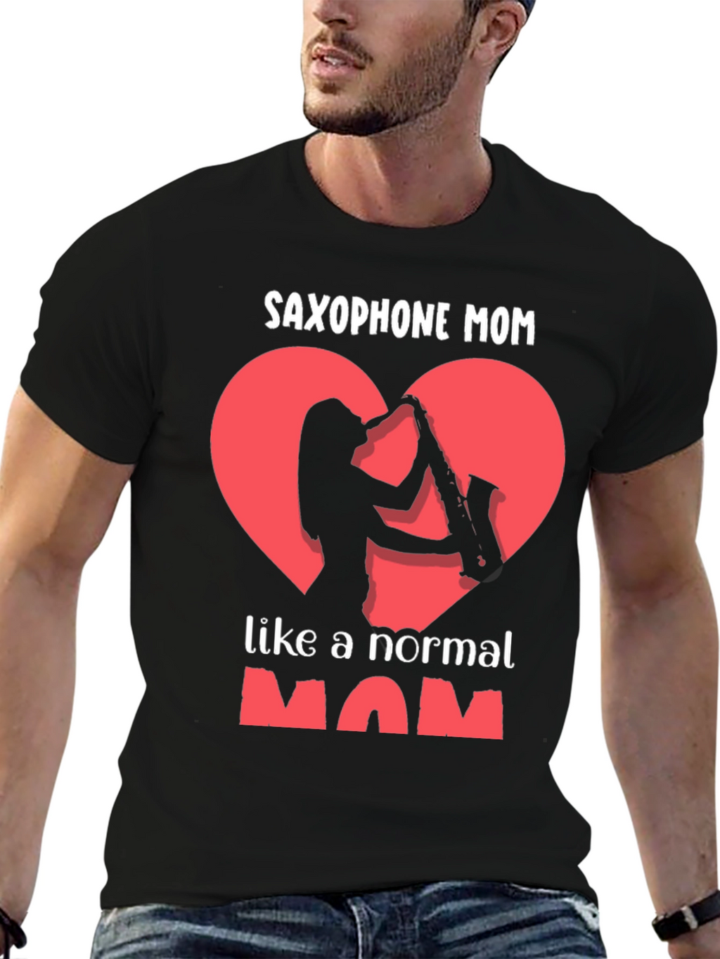 Saxophone Mom Graphic T-Shirt - Music Loving Mothers