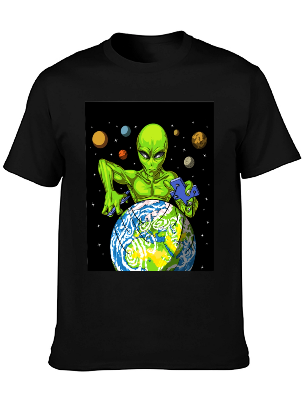 Alien Earth Control Black T-Shirt