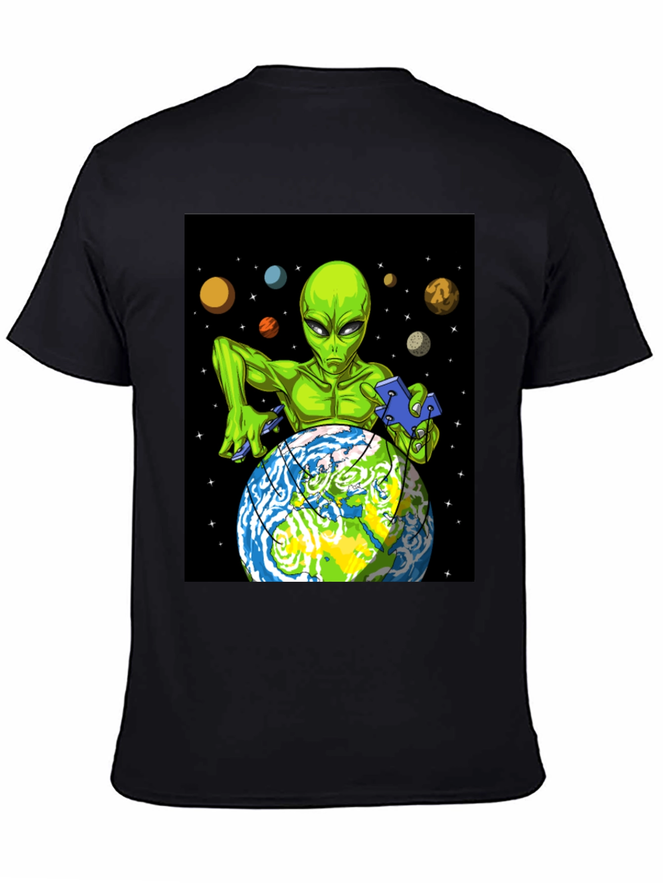 Alien Earth Control Black T-Shirt