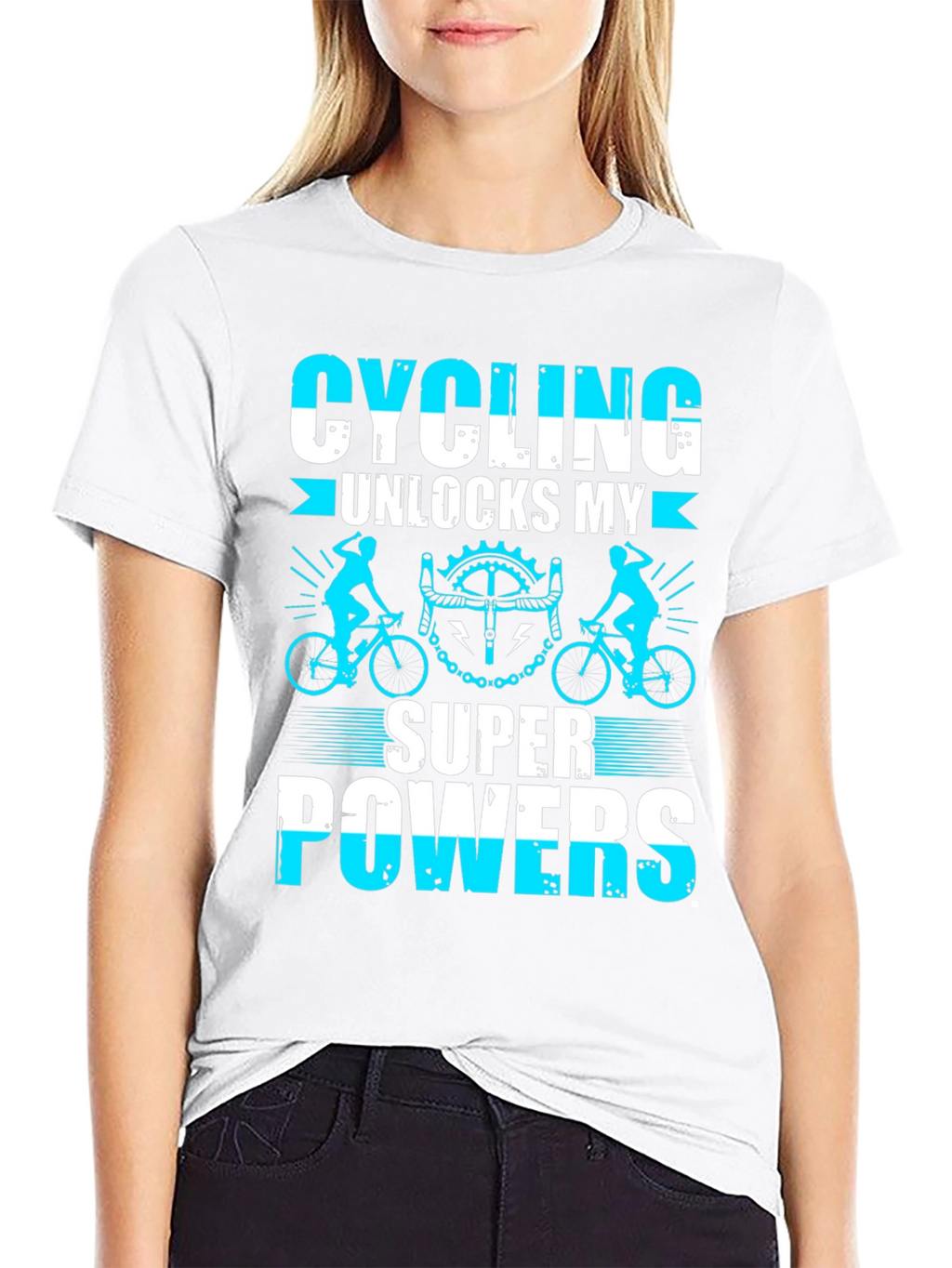 Cycling Superpowers T-Shirt: Black Cotton Tee