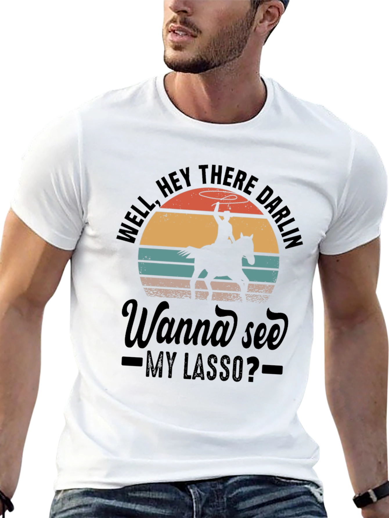 Cowboy Lasso Graphic Tee - Well Hey There Darlin
