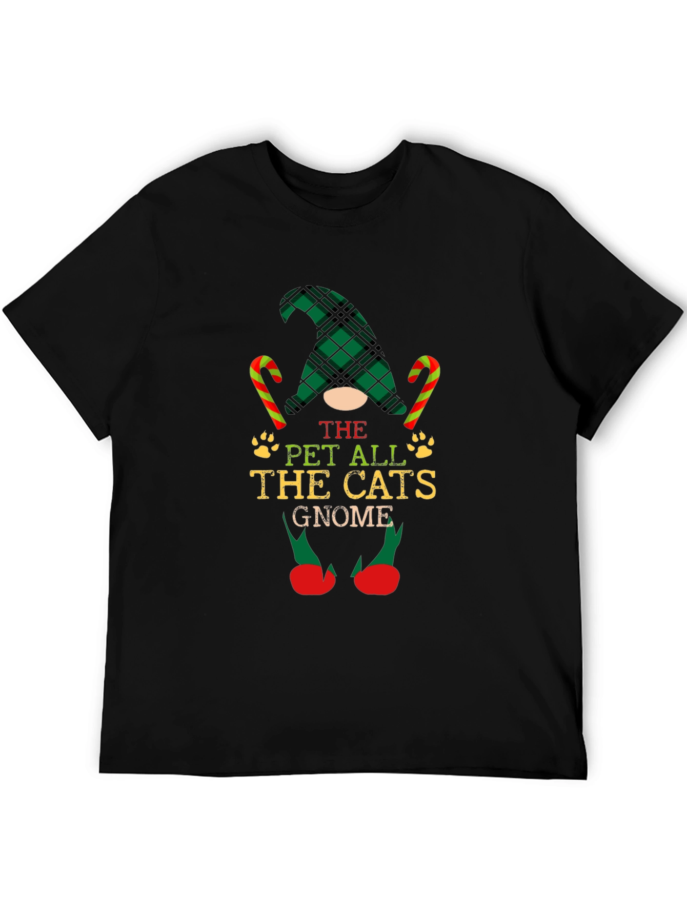 Pet All the Cats Gnome Christmas Graphic Tee