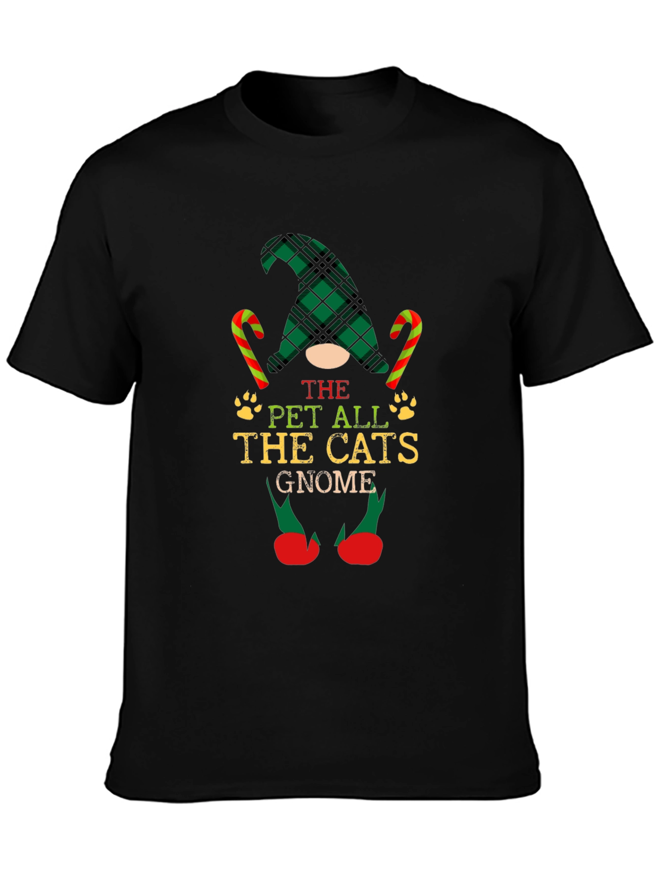 Pet All the Cats Gnome Christmas Graphic Tee