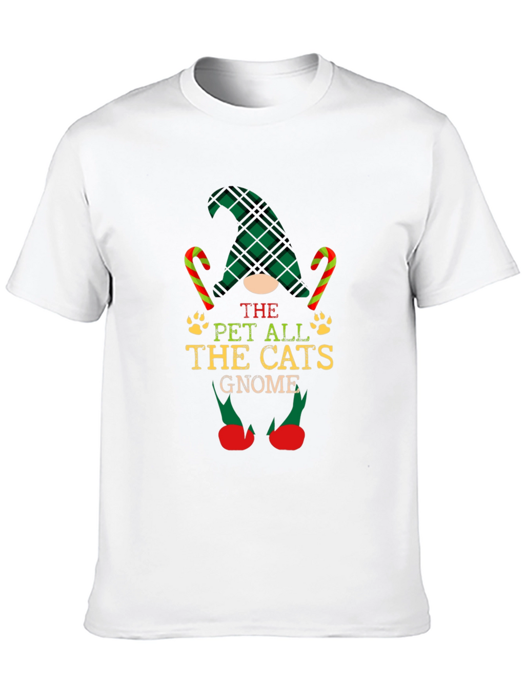 Pet All the Cats Gnome Christmas Graphic Tee