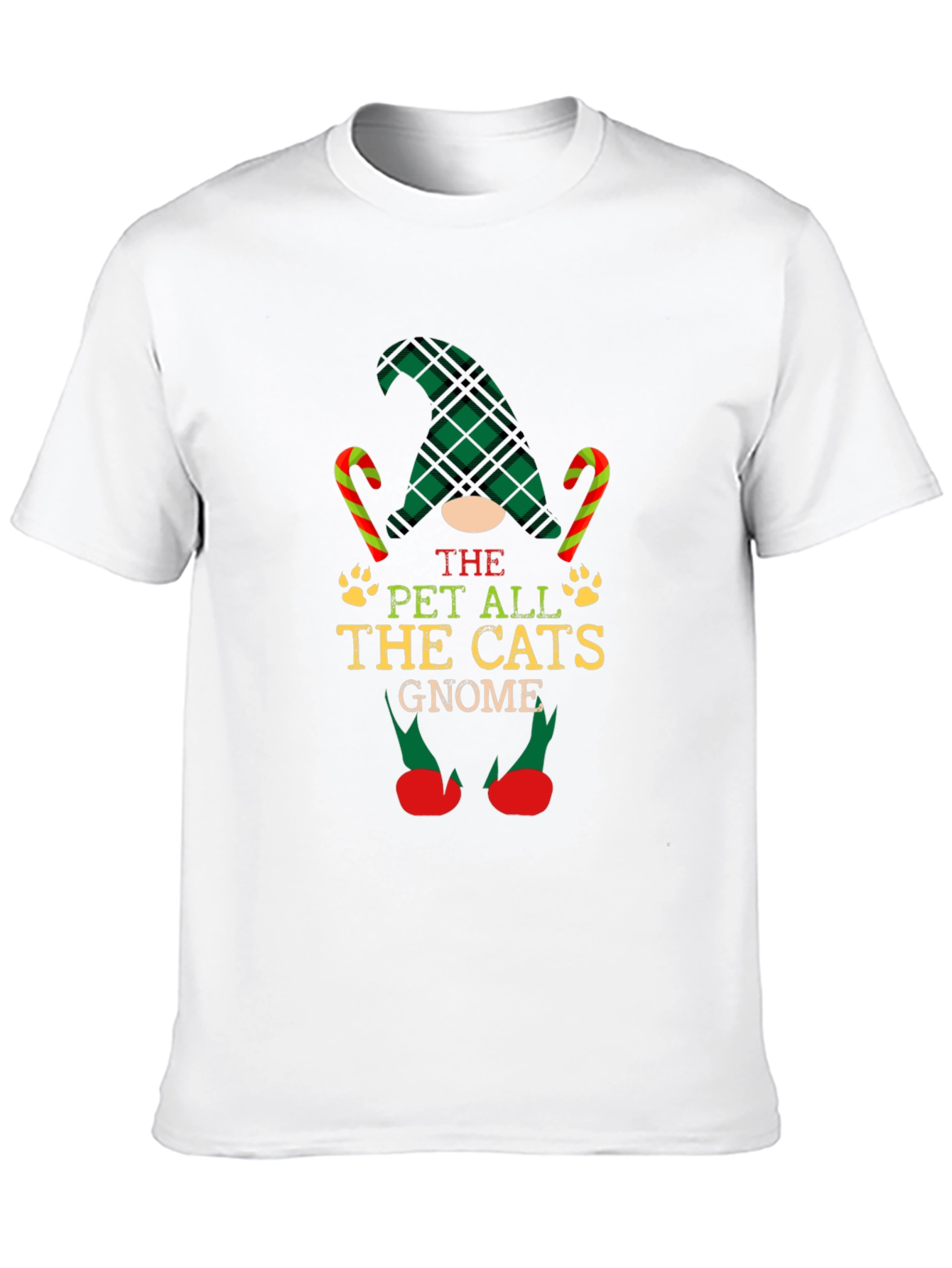 Pet All the Cats Gnome Christmas Graphic Tee