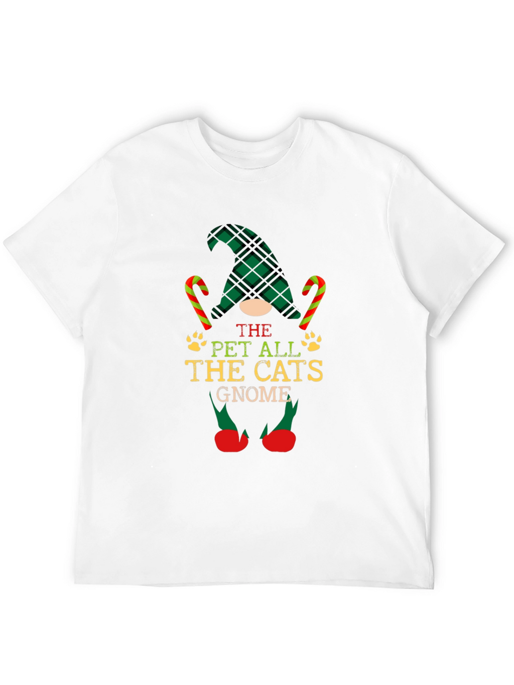 Pet All the Cats Gnome Christmas Graphic Tee