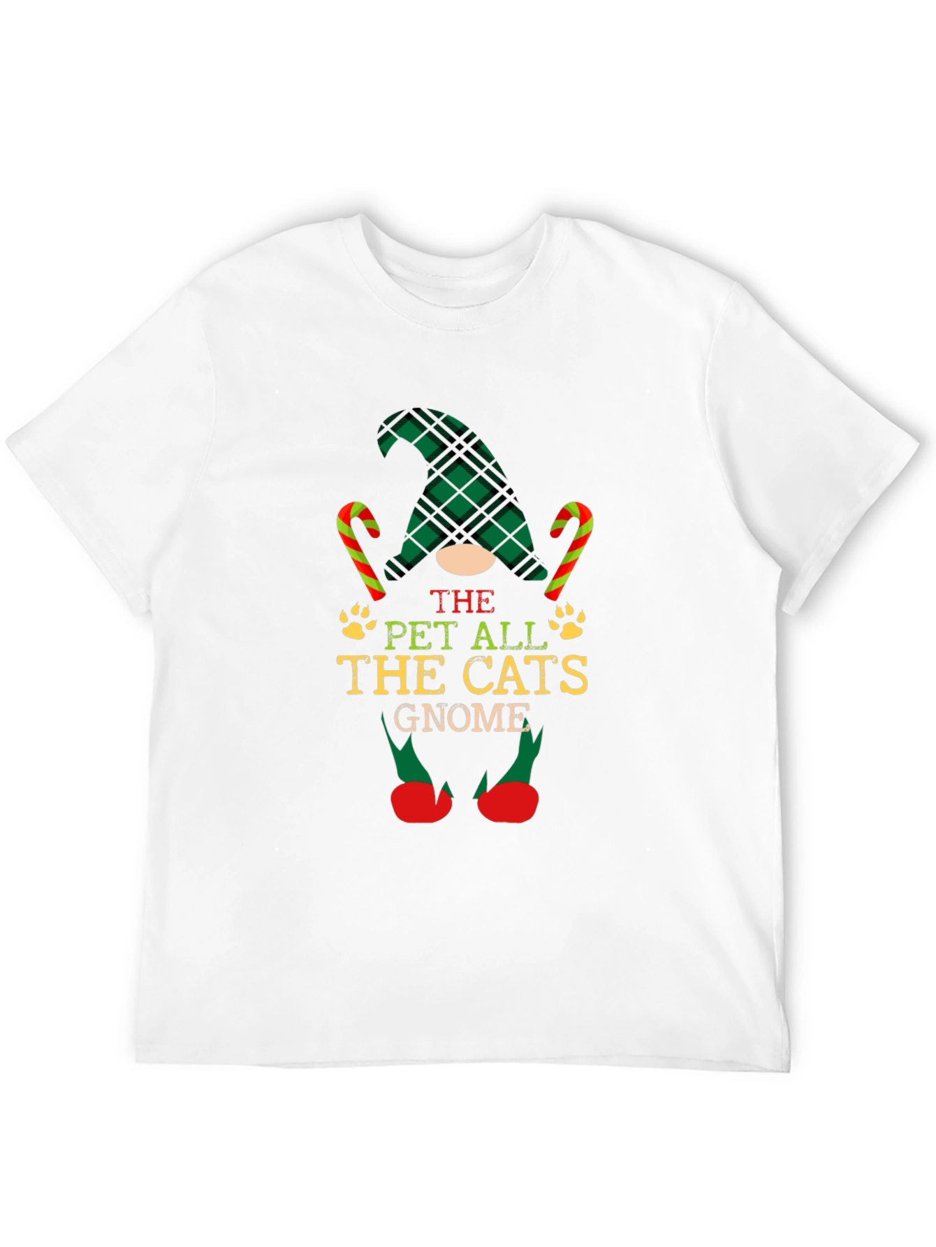 Pet All the Cats Gnome Christmas Graphic Tee