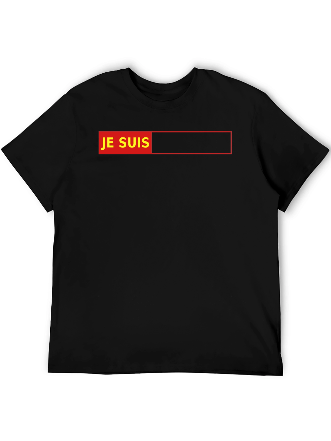Je Suis Graphic T-Shirt - Black Cotton Tee