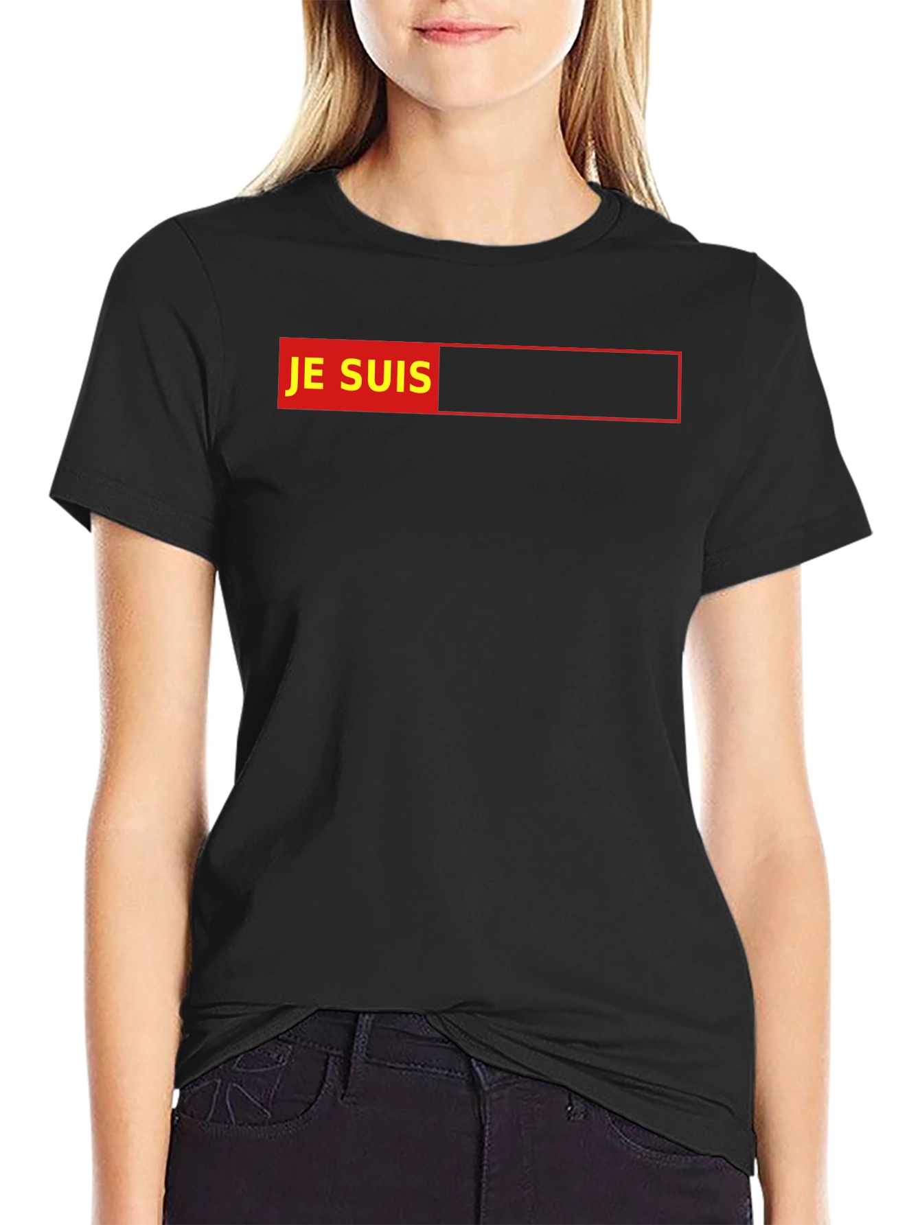 Je Suis Graphic T-Shirt - Black Cotton Tee