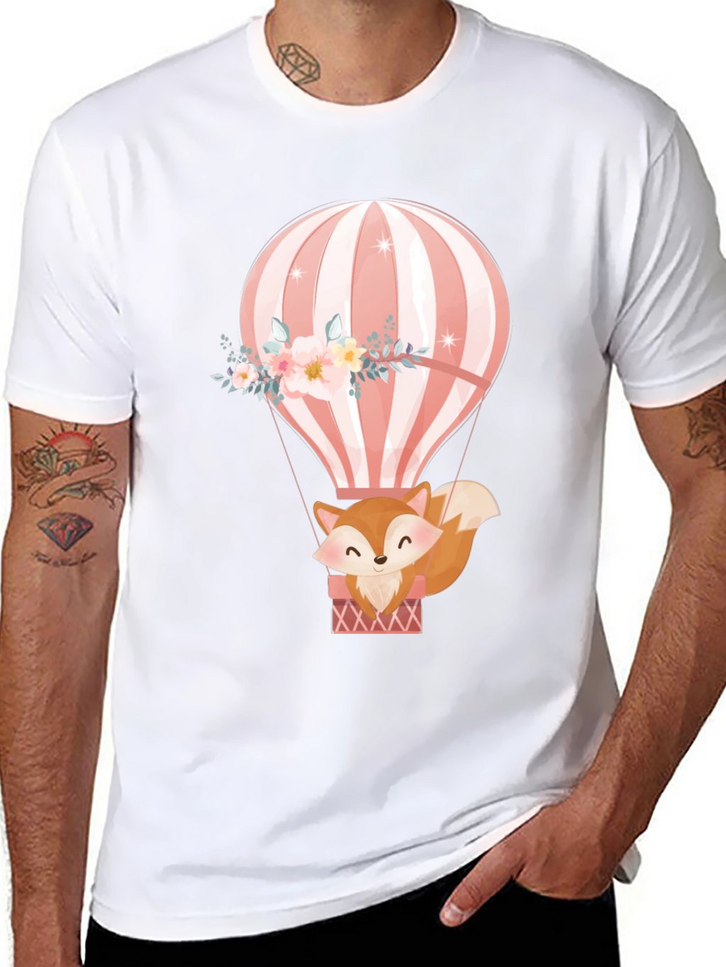 Fox Hot Air Balloon Graphic Tee