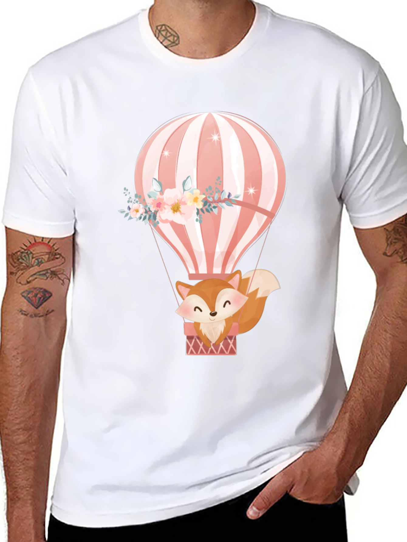 Fox Hot Air Balloon Graphic Tee