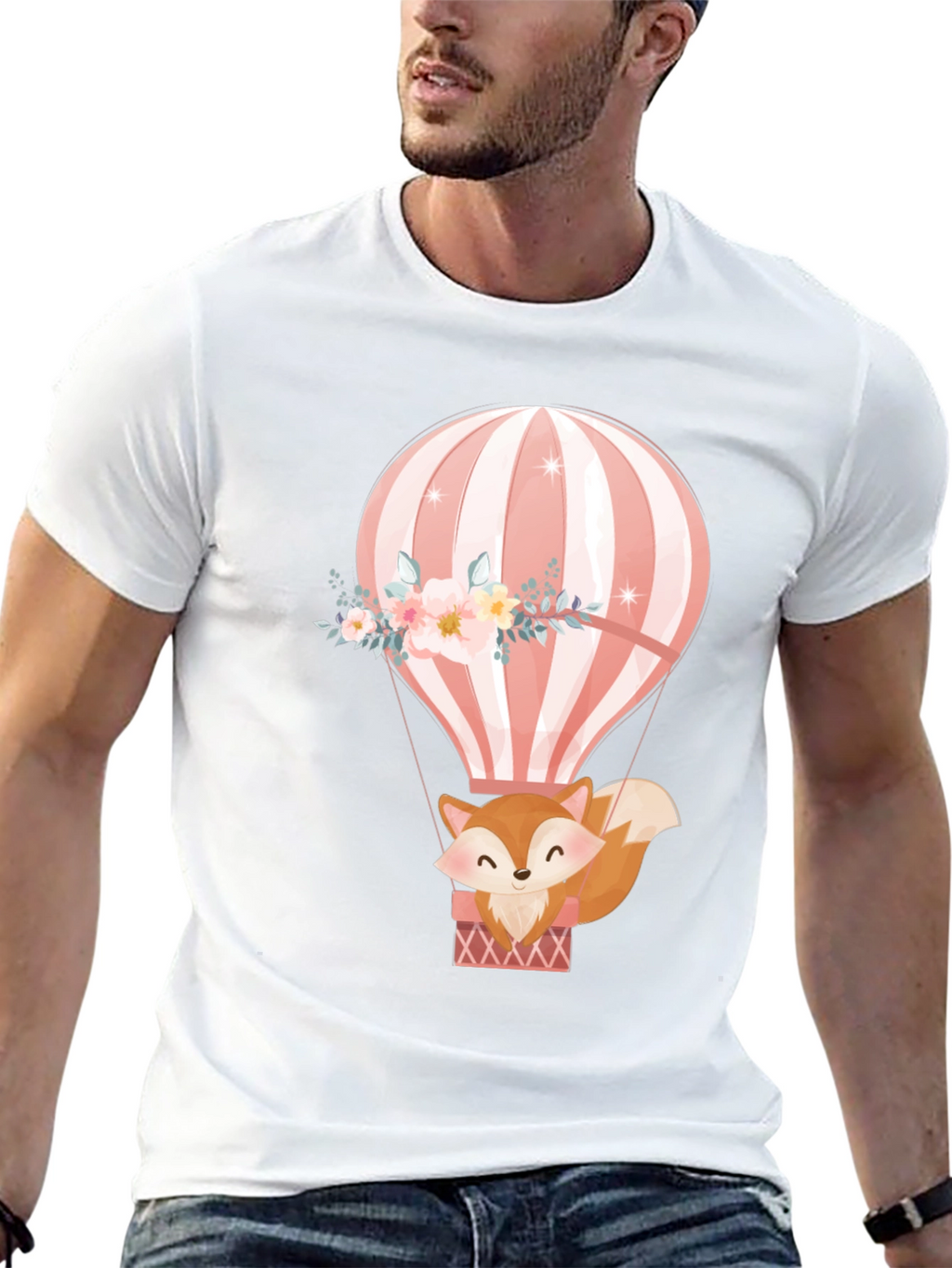 Fox Hot Air Balloon Graphic Tee