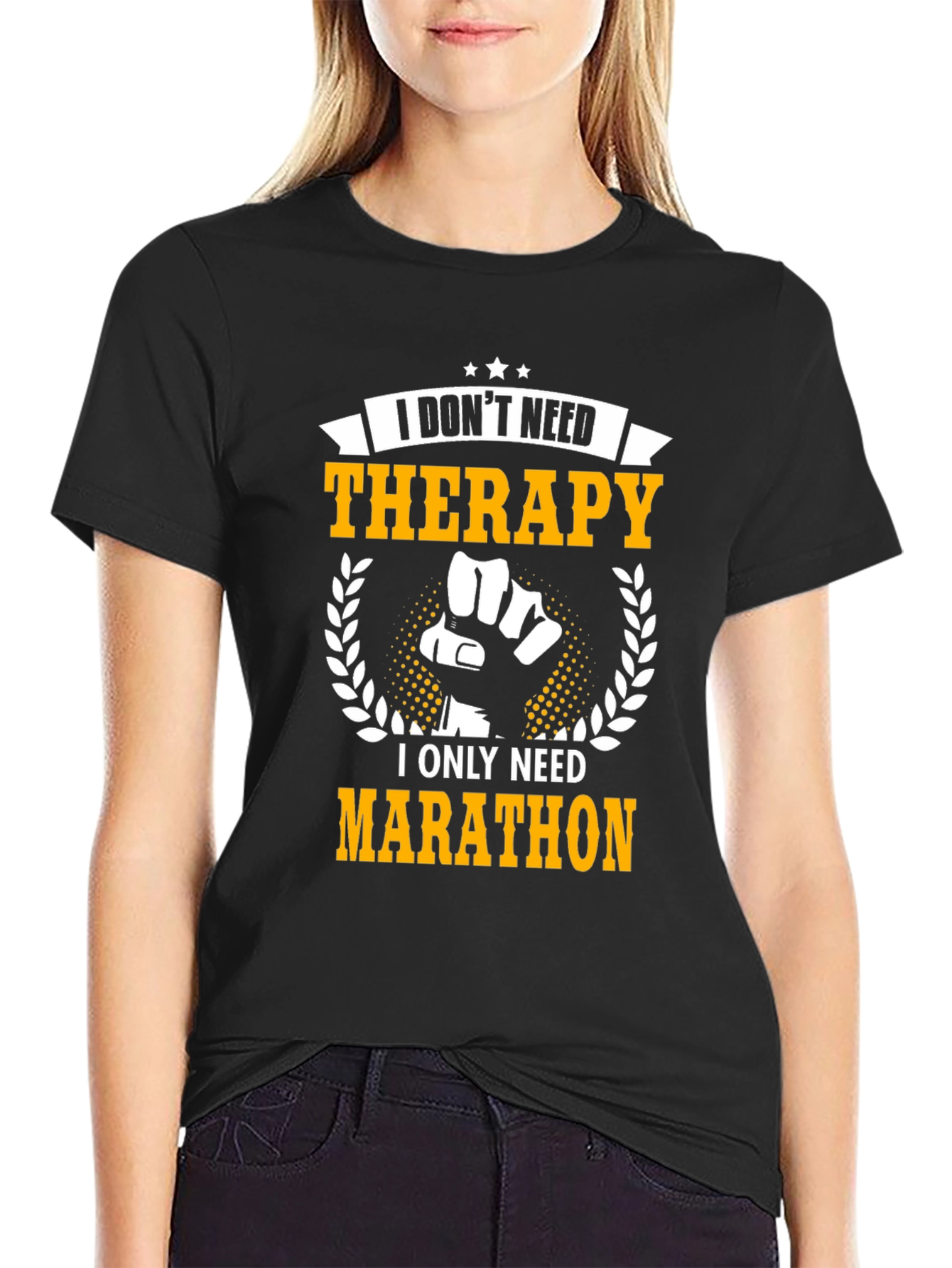 Therapy? I need Marathon! Funny T-Shirt