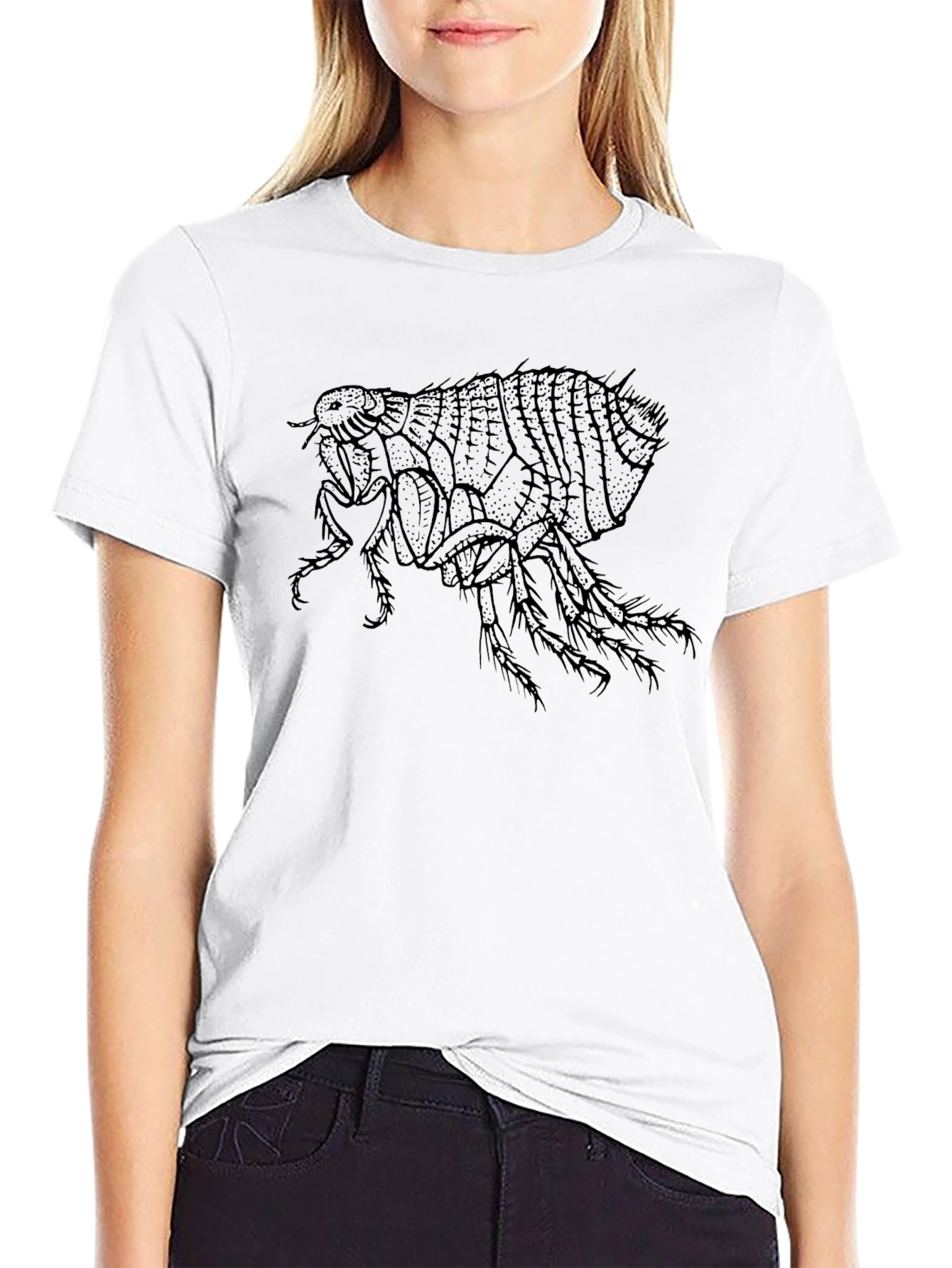Flea Graphic T-Shirt - Unique Insect Design