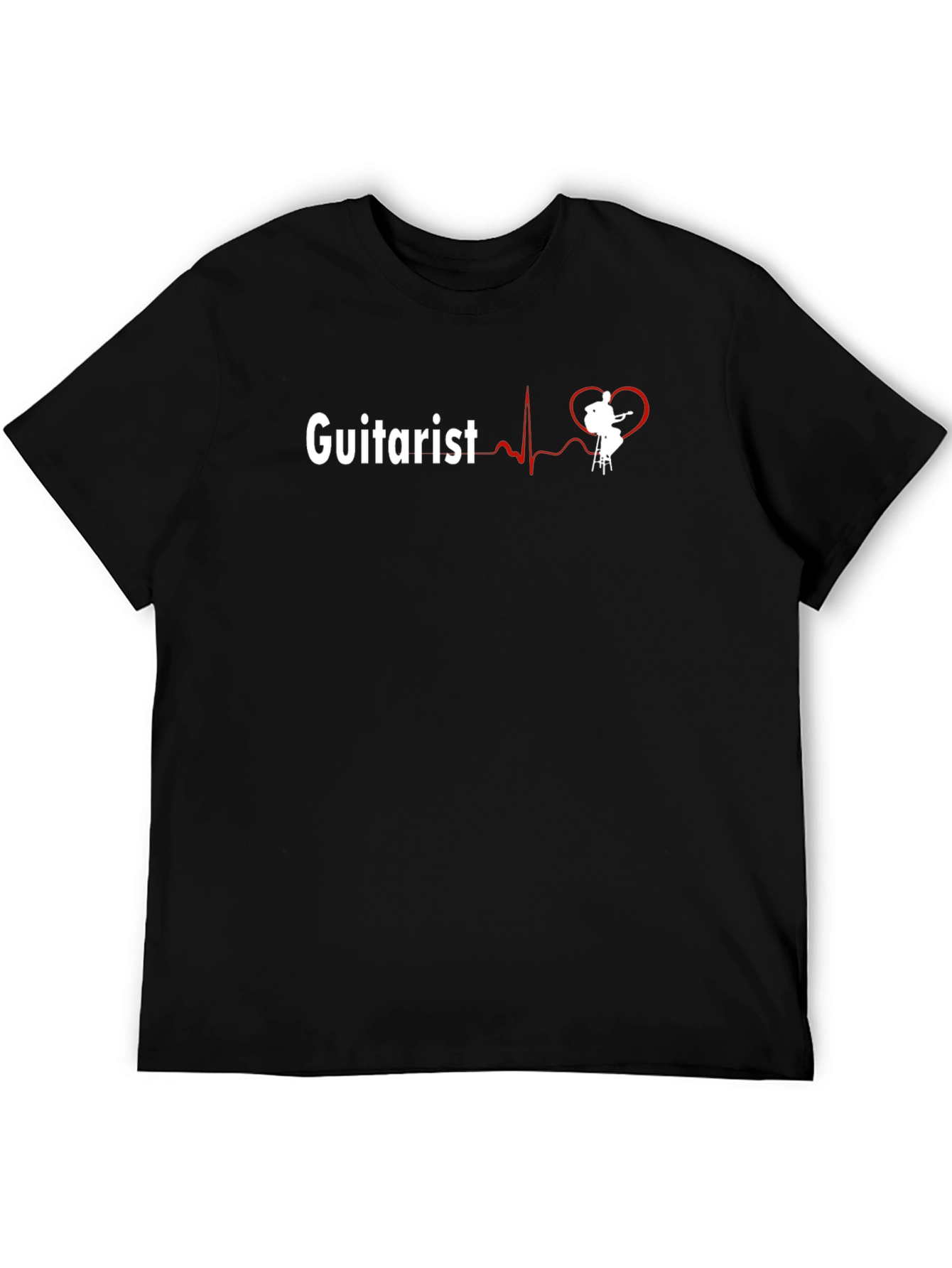 Guitarist Heartbeat Graphic T-Shirt - Musician Tee