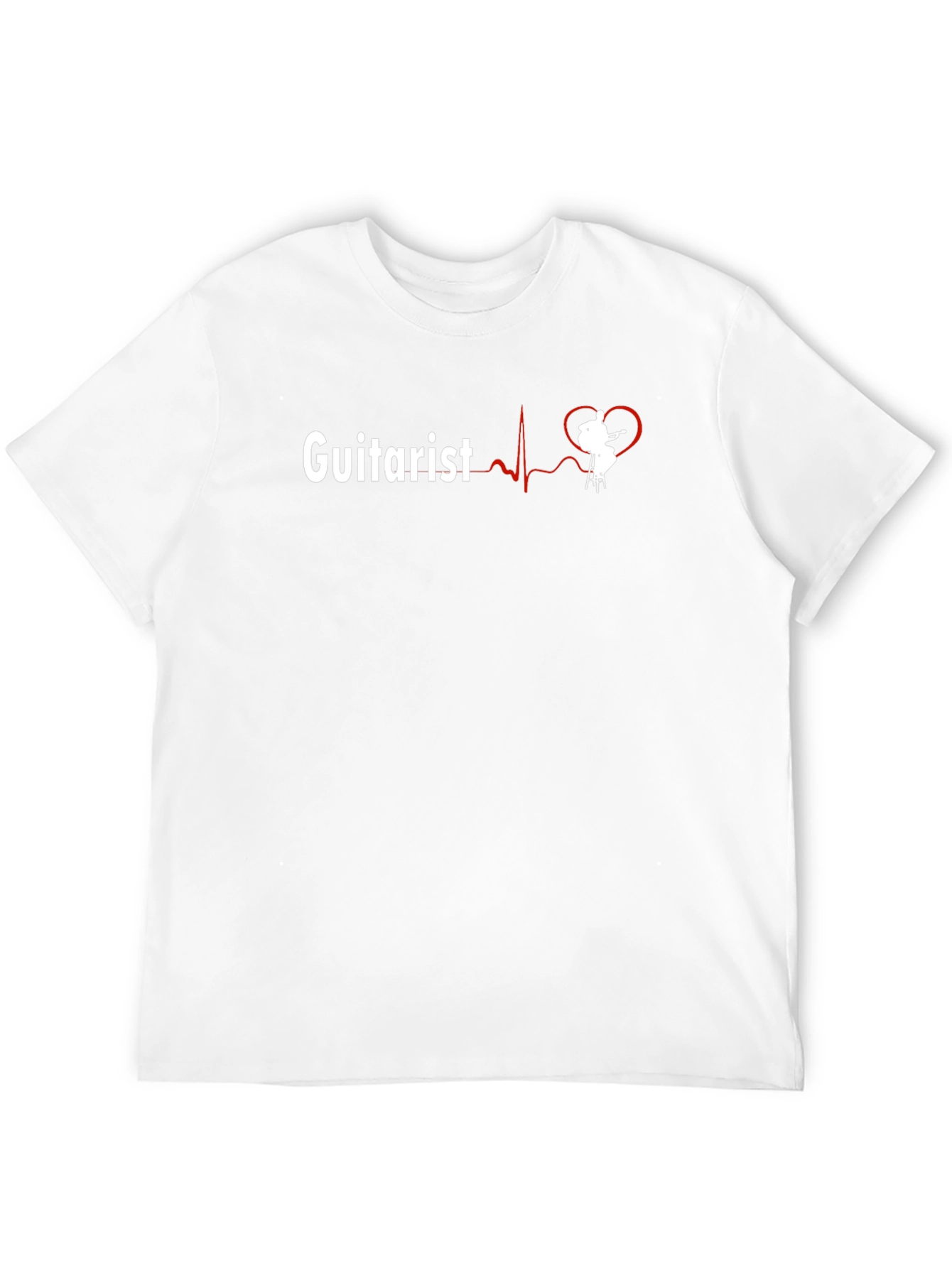 Guitarist Heartbeat Graphic T-Shirt - Musician Tee