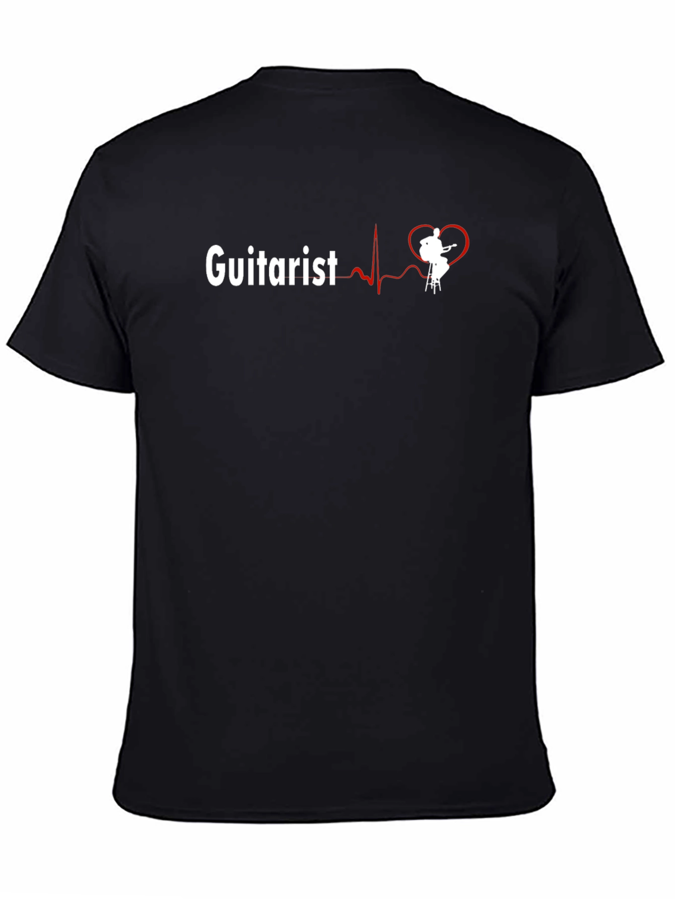 Guitarist Heartbeat Graphic T-Shirt - Musician Tee